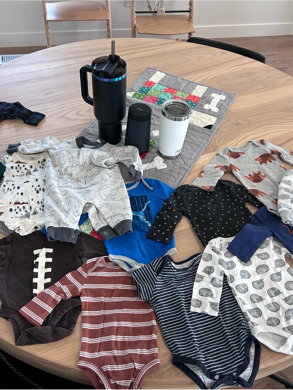 Mixed Baby Onesie Bundle - Neutral & Blue Assortment